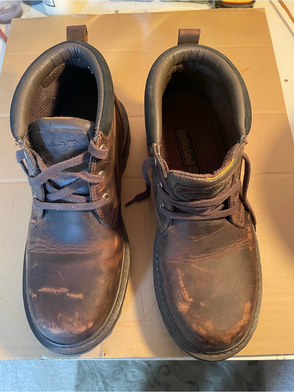 Timberland Brown Lace-Up Leather Boots